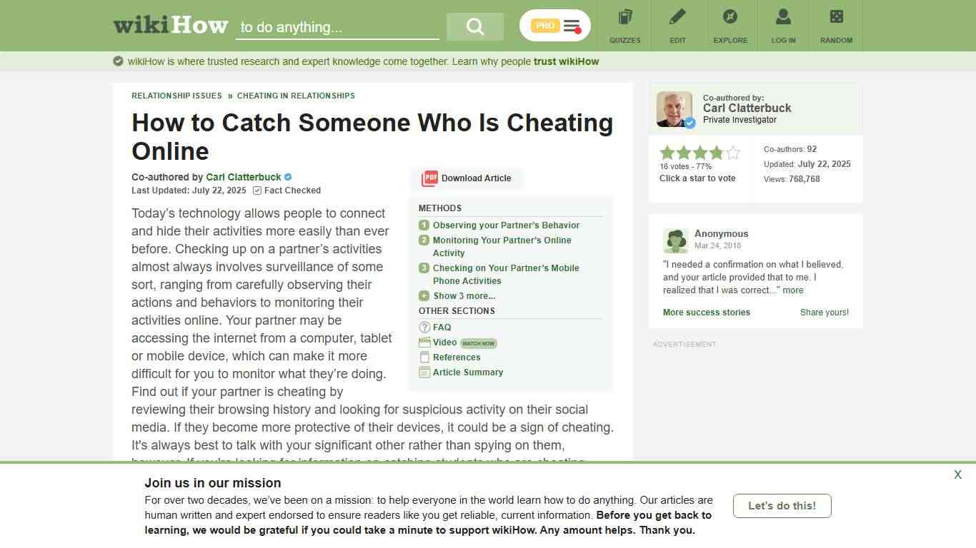 6 Ways to Catch Someone Who Is Cheating Online - wikiHow